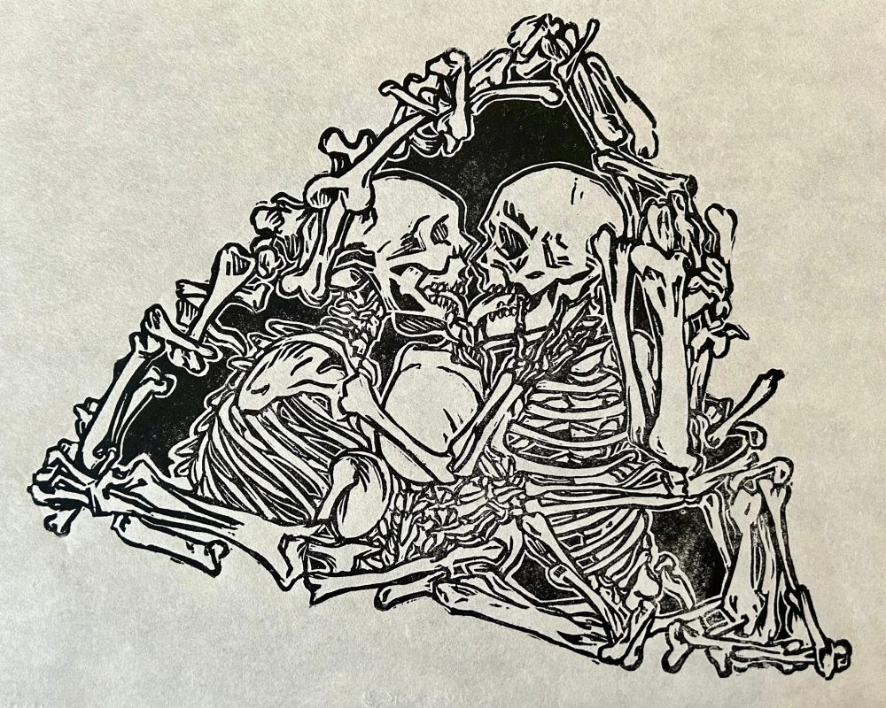 UTP Images Poly Skeletons Linocut